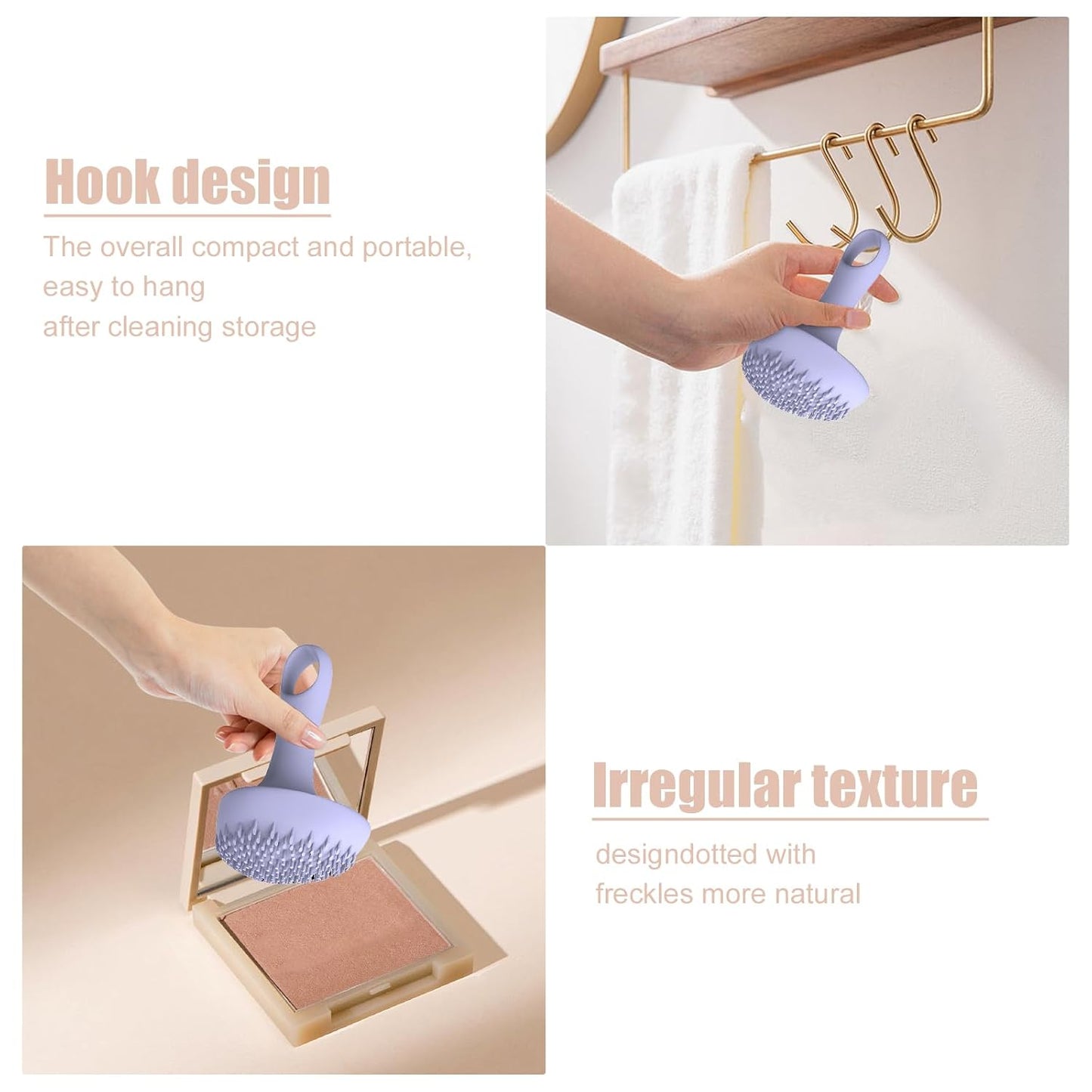 Silicone Freckle Stamp, Magic Freckle Stamp Waterproof Faux Freckles Applicator, Portable for Natural Freckles Makeup Tool ๏ผPurple๏ผ
